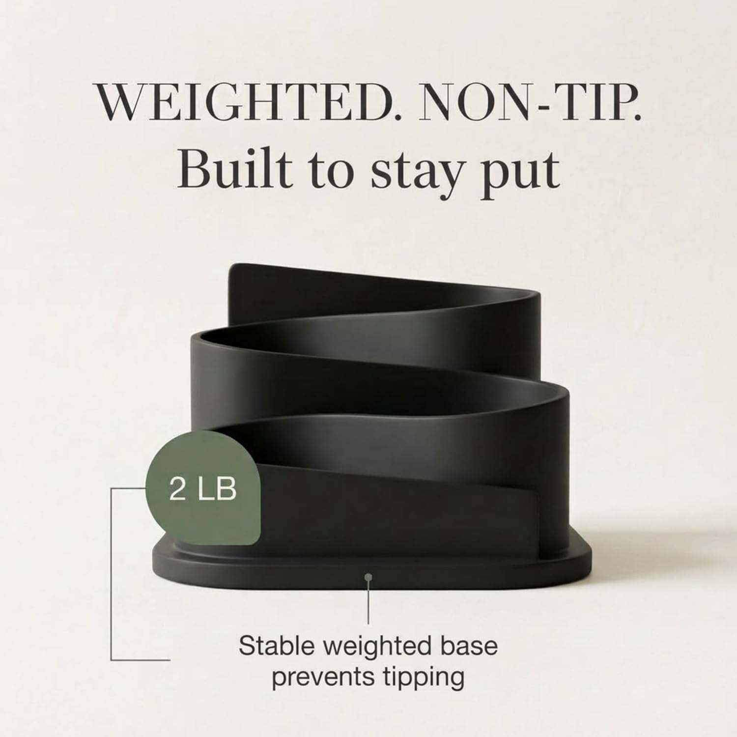 Black Desk Organizer with Pen Holder - Aesthetic Desk Accessories for Women Office - Black Pencil Holder for Desk - Desktop Organizer Caddy - Cute Desk Decor