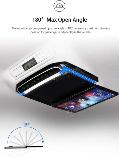 ® 10.2 Inch Digital TFT Screen 1080P Video Car Overhead Player Roof Mounted Monitor HDMI Port (No DVD Drive)