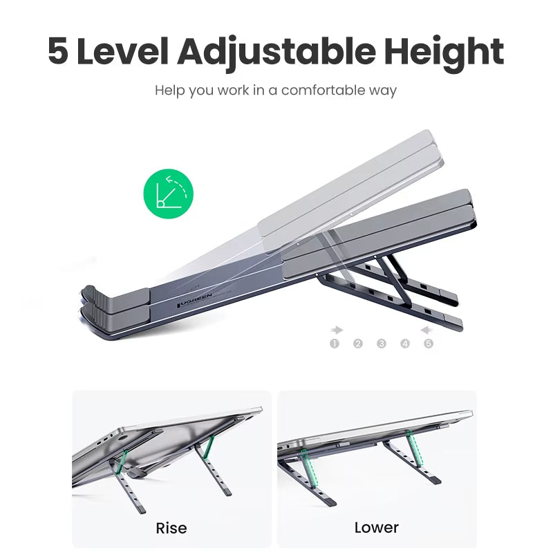 Laptop Stand for Macbook Air Pro Foldable Aluminum Vertical Notebook Stand Laptop Support Macbook Pro Tablet Phone Stand