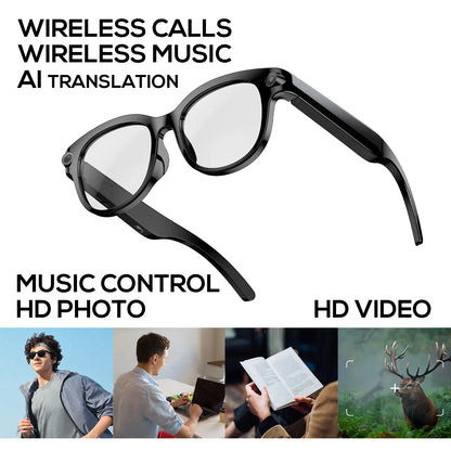800W HD Camera Smart Sport Glasses, AI Smart Glasses，Photo/Video/Recording (Light on When Recording), Remote Shutter Controlai Voice Assistant, Object Recognition, Bluetooth Music Control & Call, Multilingual Translation, Lightweight Wear, Meta Glasses
