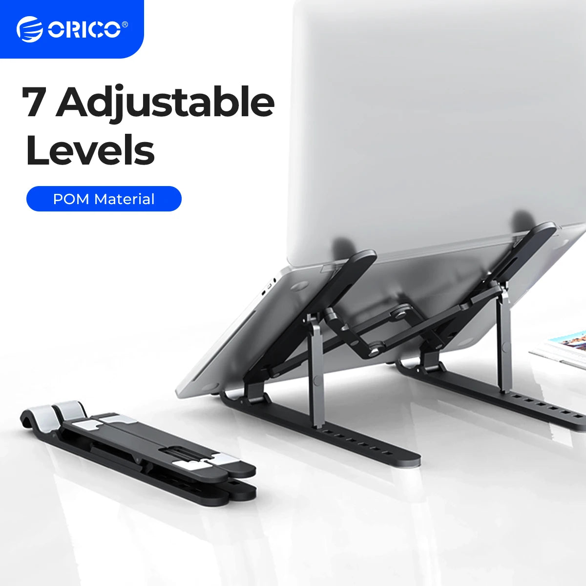 Portable Laptop Stand Riser Foldable Adjustable Notebook Holder Vertical Computer Stand Desk 7 Angles for Macbook Tablets