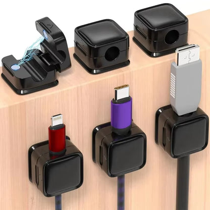 6Pcs Cable Organizer Magnetic Plug Box Silicone Cable Winder Flexible Cable Management Clips for Mouse Earphone