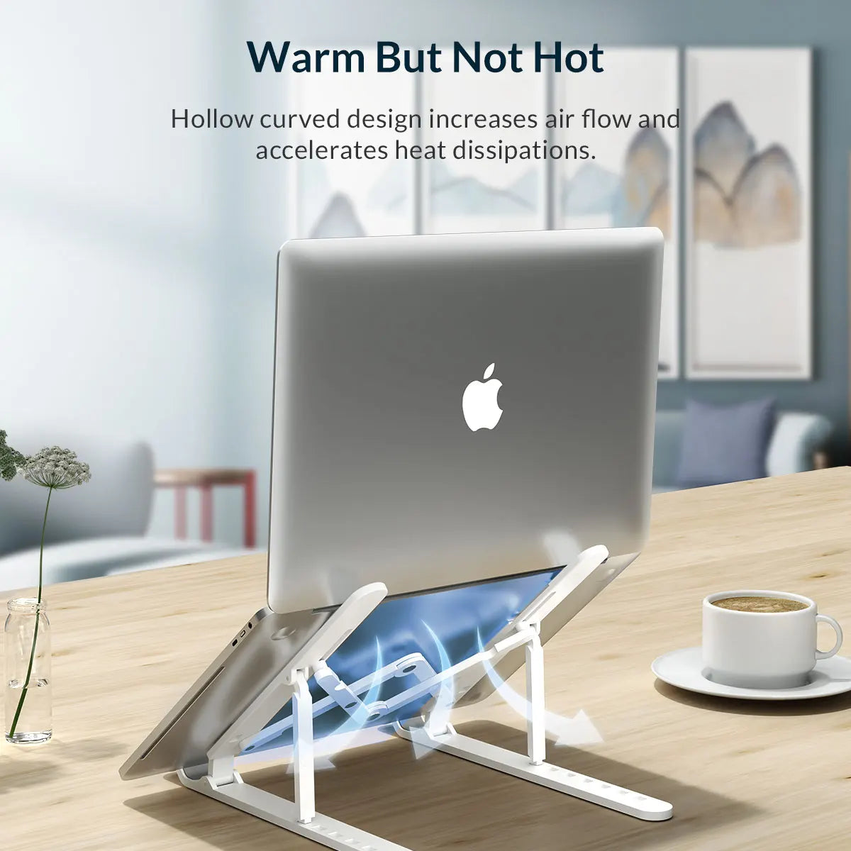Portable Laptop Stand Riser Foldable Adjustable Notebook Holder Vertical Computer Stand Desk 7 Angles for Macbook Tablets