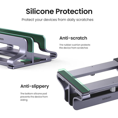 Vertical Laptop Stand Holder for Macbook Air Pro Aluminum Foldable Notebook Stand Laptop Support Macbook Pro Tablet Stand