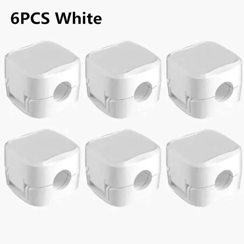 6Pcs Cable Organizer Magnetic Plug Box Silicone Cable Winder Flexible Cable Management Clips for Mouse Earphone