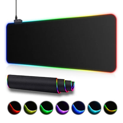 RGB LED Light Mousepad Waterproof Large Gaming Mouse Pad Gamer Mouse Carpet Big Mause Keyboard Pad PC Desk Play Mat with Backlit