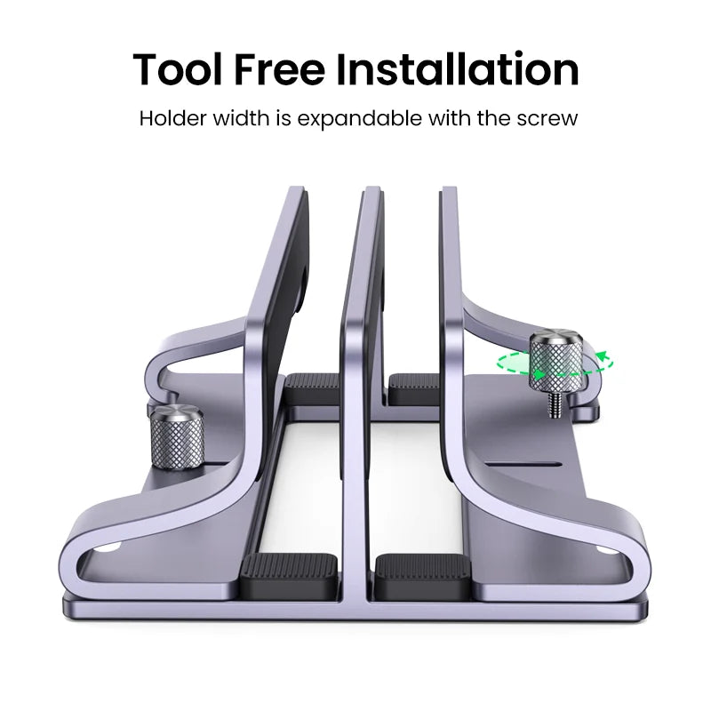 Vertical Laptop Stand Holder for Macbook Air Pro Aluminum Foldable Notebook Stand Laptop Support Macbook Pro Tablet Stand