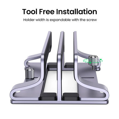 Vertical Laptop Stand Holder for Macbook Air Pro Aluminum Foldable Notebook Stand Laptop Support Macbook Pro Tablet Stand