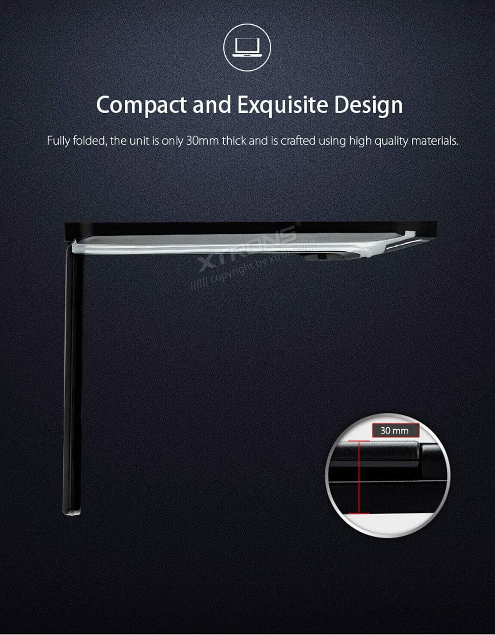 ® 10.2 Inch Digital TFT Screen 1080P Video Car Overhead Player Roof Mounted Monitor HDMI Port (No DVD Drive)