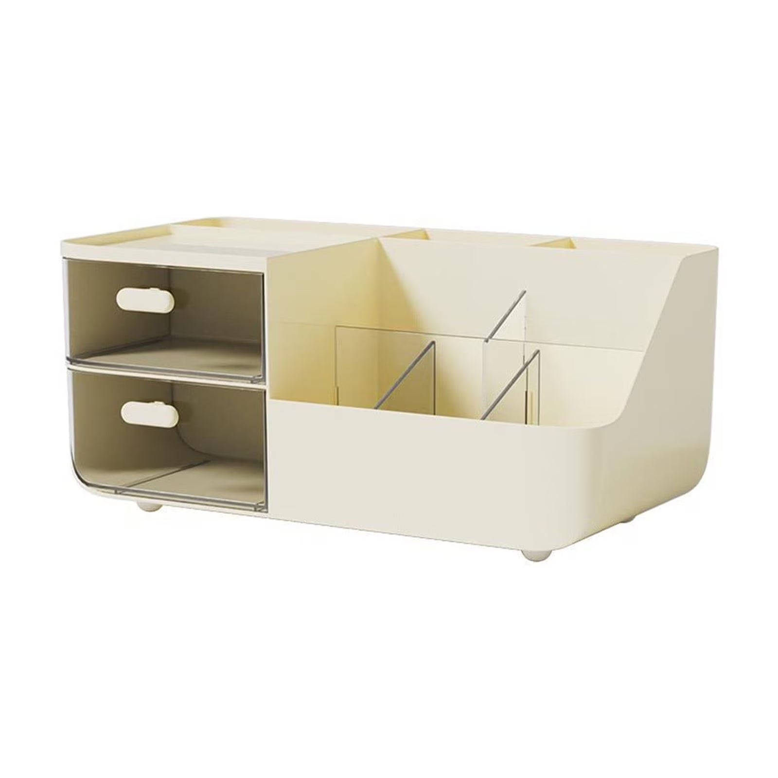 under $5 Desk Organizer with 2 Drawer, Multi-Functional Pencil Pen Holder for Desk, Desk Organizers and Accessories, Desktop Organizer Storage for Office Home Art Supplies