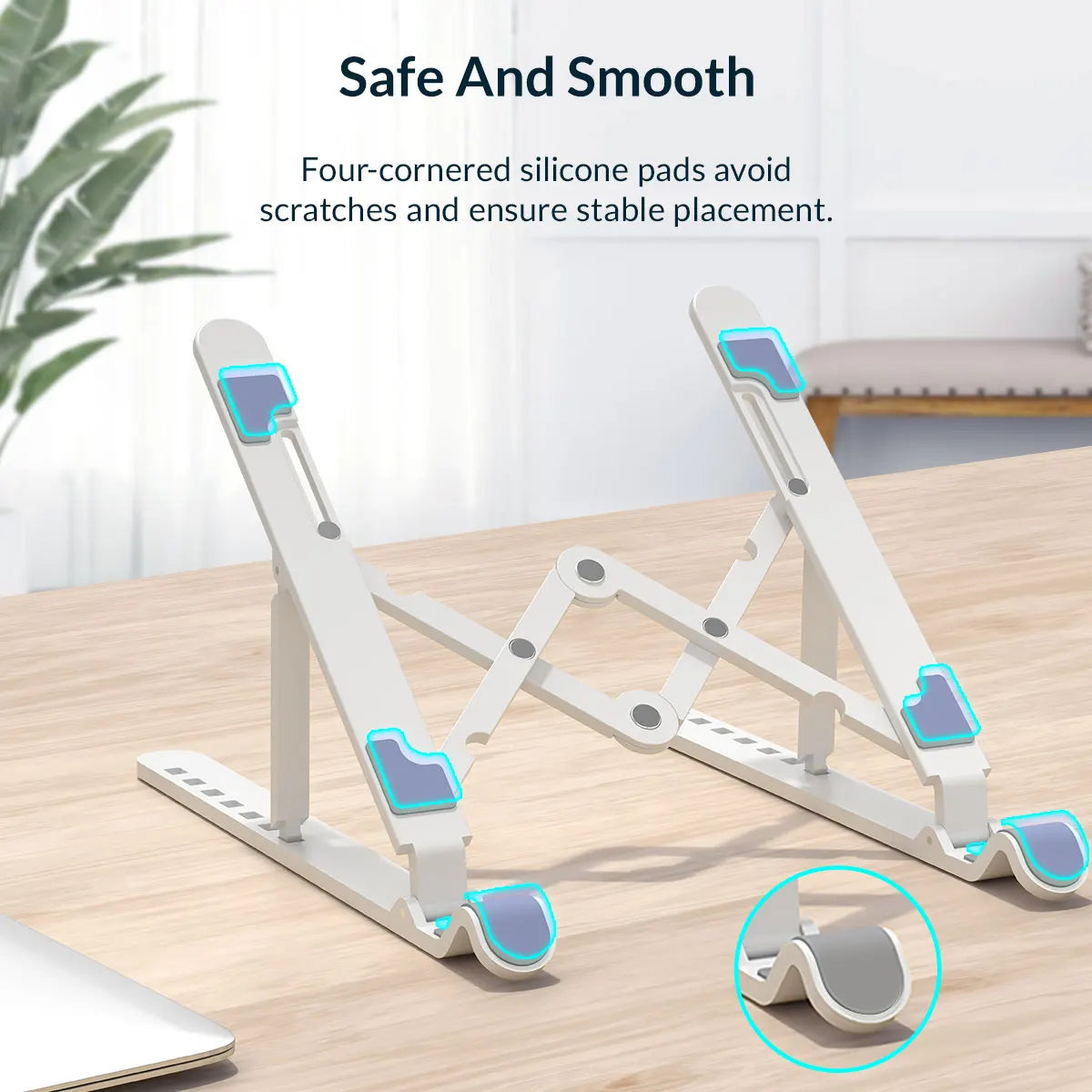 Portable Laptop Stand Riser Foldable Adjustable Notebook Holder Vertical Computer Stand Desk 7 Angles for Macbook Tablets