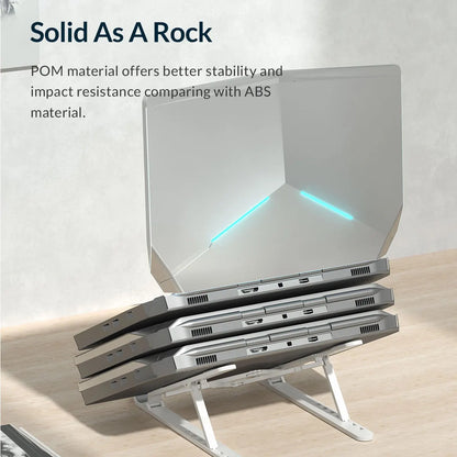 Portable Laptop Stand Riser Foldable Adjustable Notebook Holder Vertical Computer Stand Desk 7 Angles for Macbook Tablets